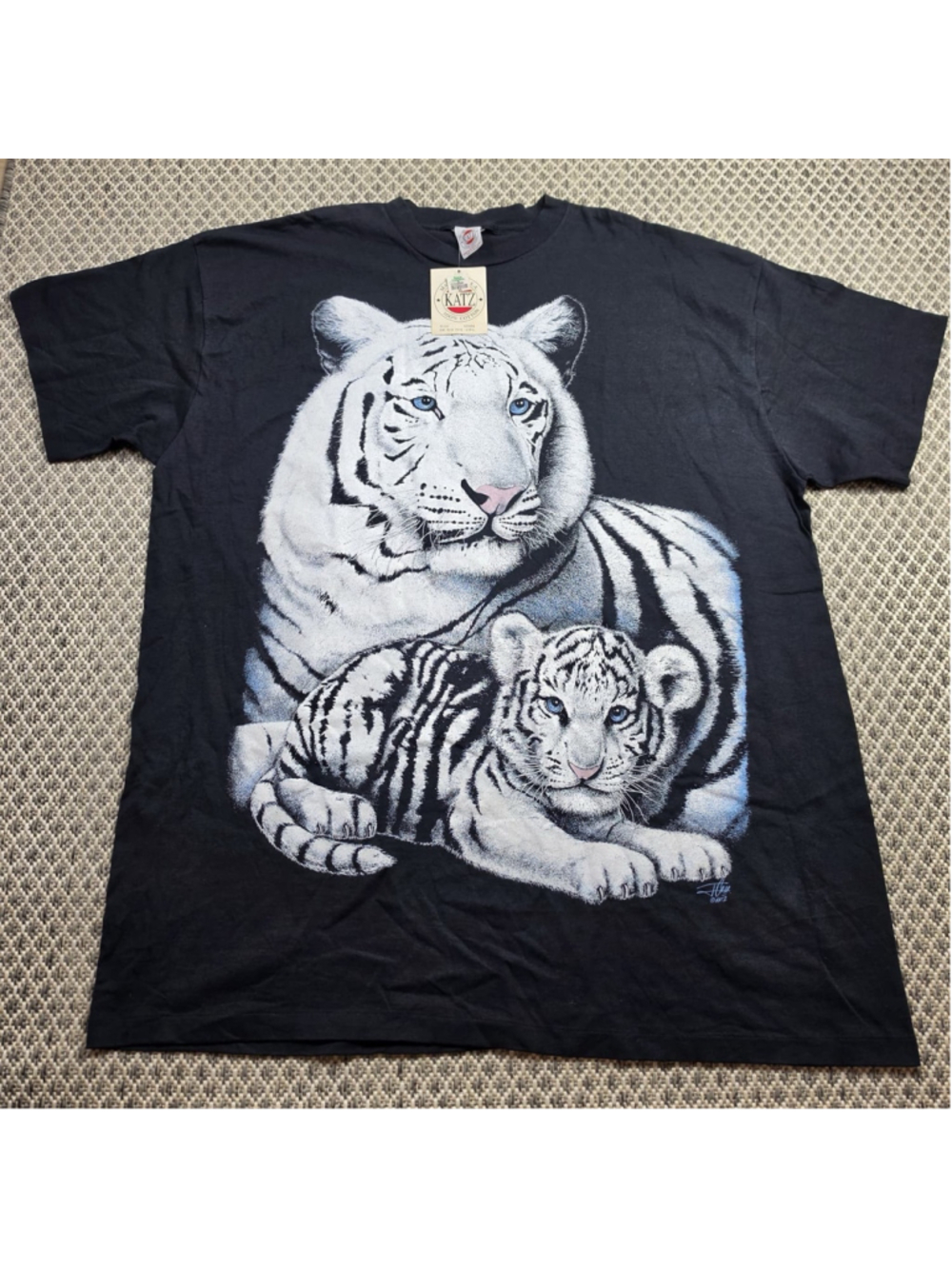 NWT Vintage Black Tiger Busch Gardens Nature TShirt Big & Tall Single Stitch Y2K